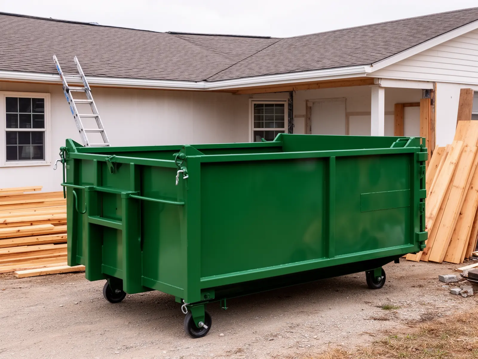 Roll-off dumpster from Seven Lakes Dumpsters in Bettendorf, IA